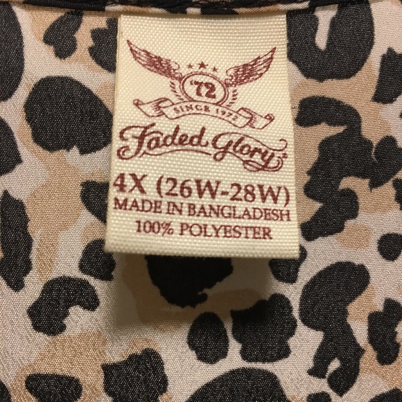 STYLISH 4X ANIMAL PRINT TOP SIZE (26W-28W) - Picture 4 of 6